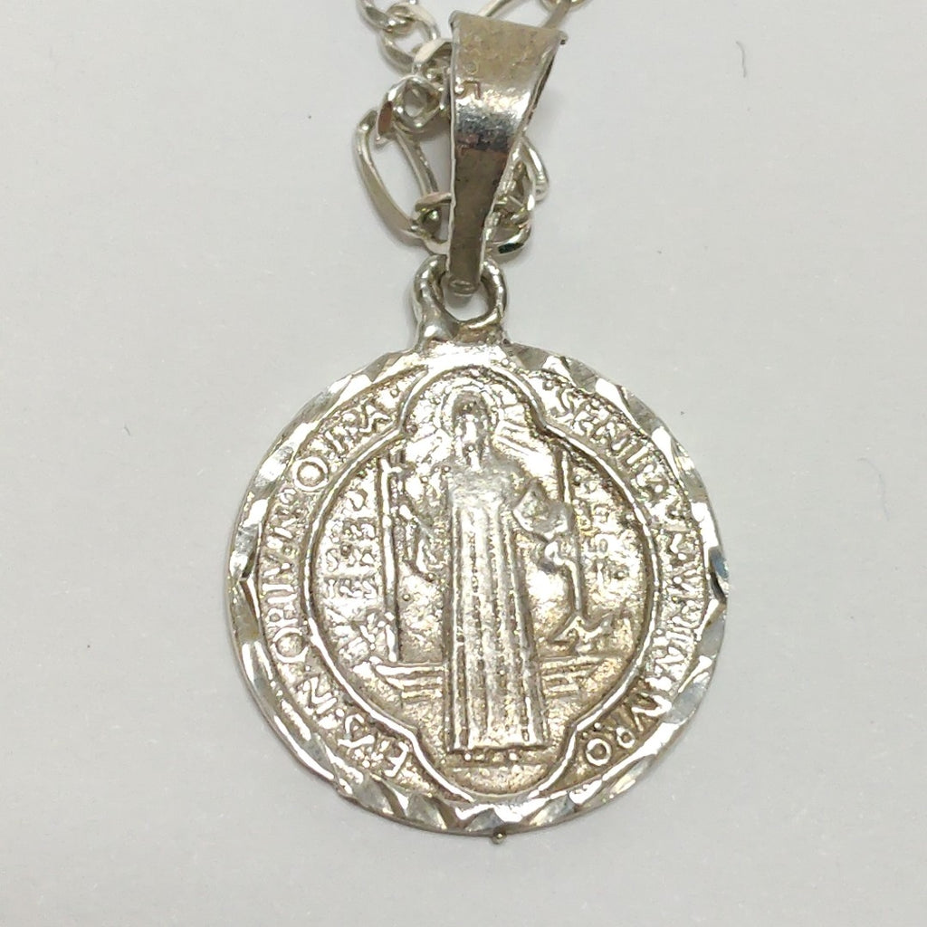 CADENA, MEDALLA RELIGIOSA PLATA 7.6 GRMS (SEMINUEVO)