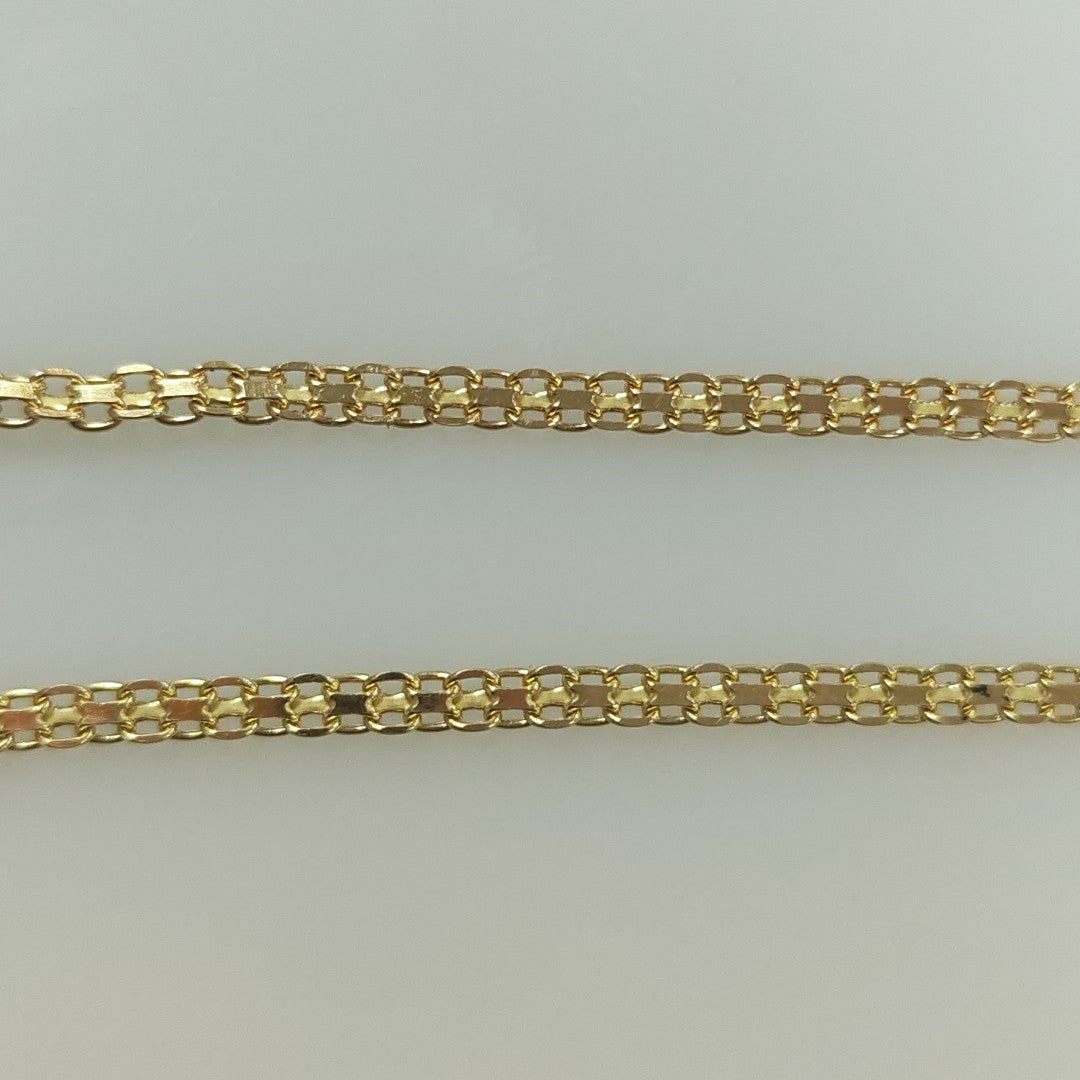 PULSERA TEJIDO ESPECIAL CON INFINITO Y CIRCONIAS 14K 18 CM 3.4 GR (NUEVO)