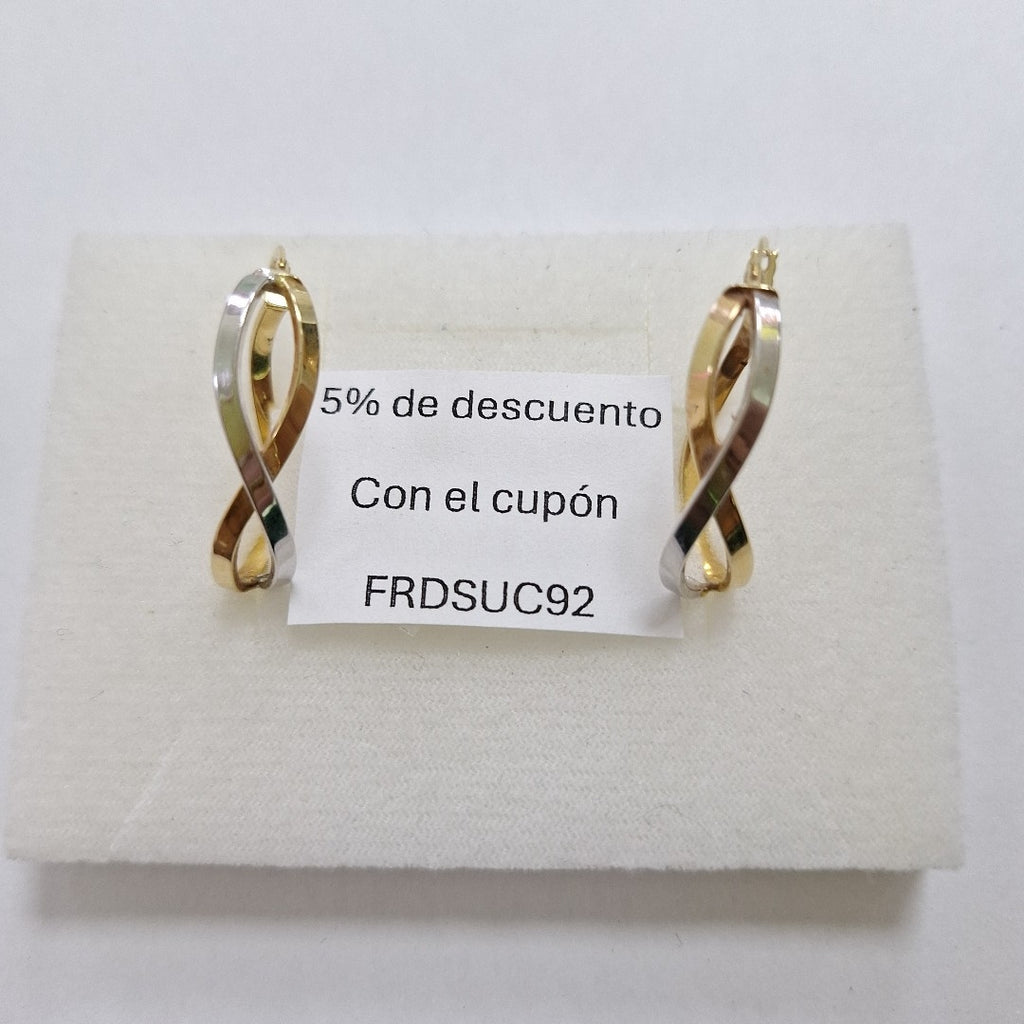 ARRACADAS PAR ORO 14 K 2.2 GRMS (SEMINUEVO)