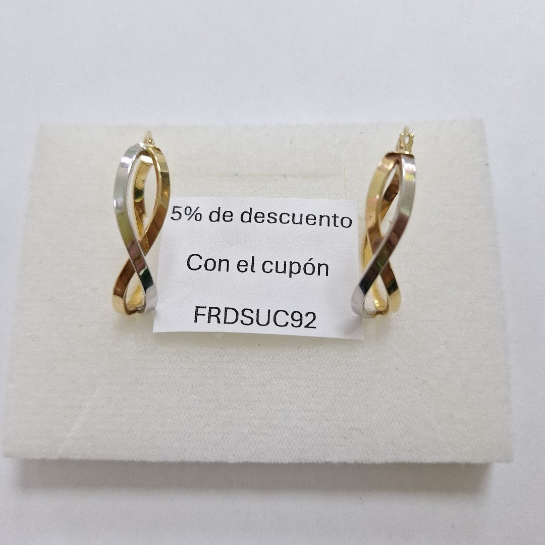 ARRACADAS PAR ORO 14 K 2.2 GRMS (SEMINUEVO)