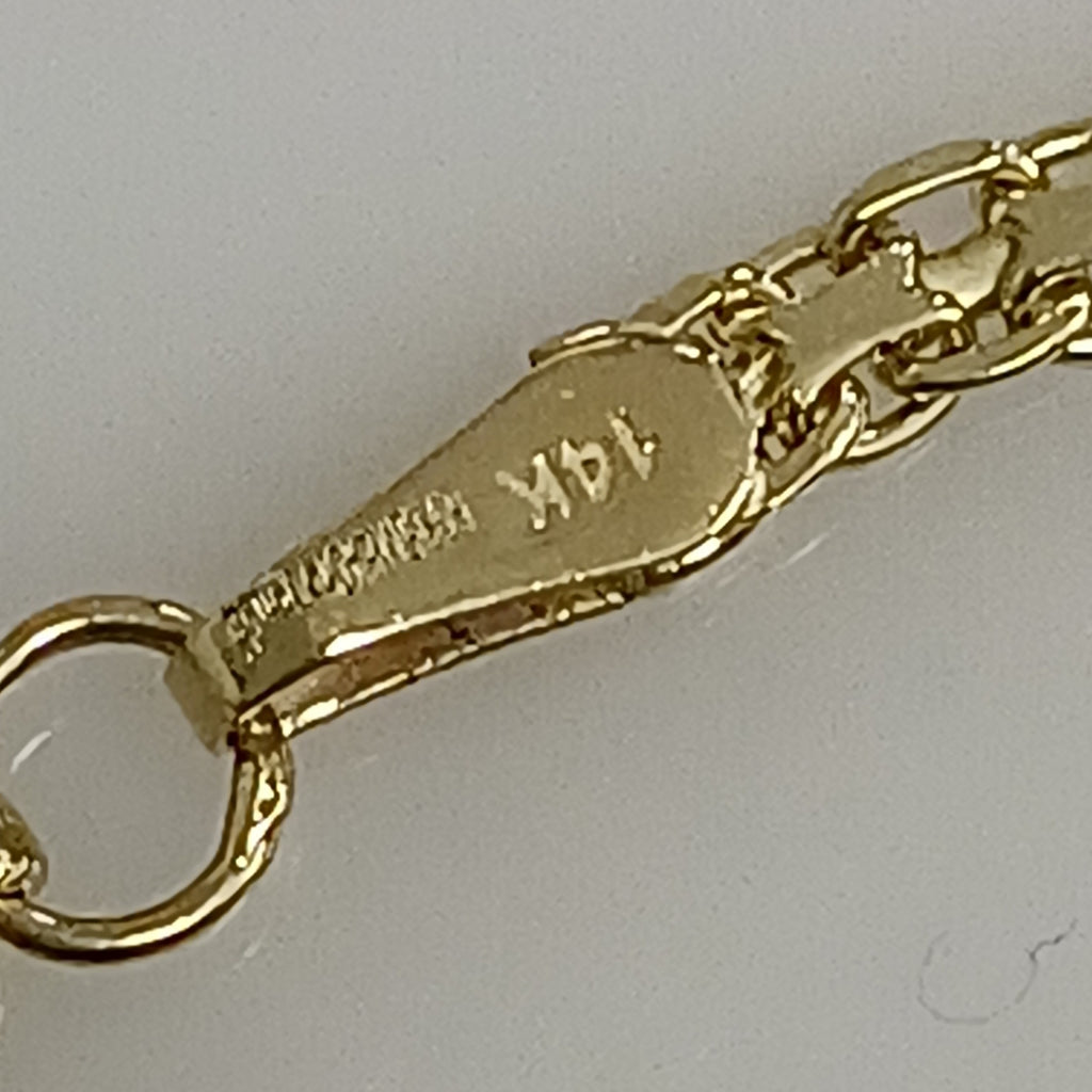 PULSERA TEJIDO ESPECIAL CON INFINITO Y CIRCONIAS 14K 18 CM 3.3 GR (NUEVO)