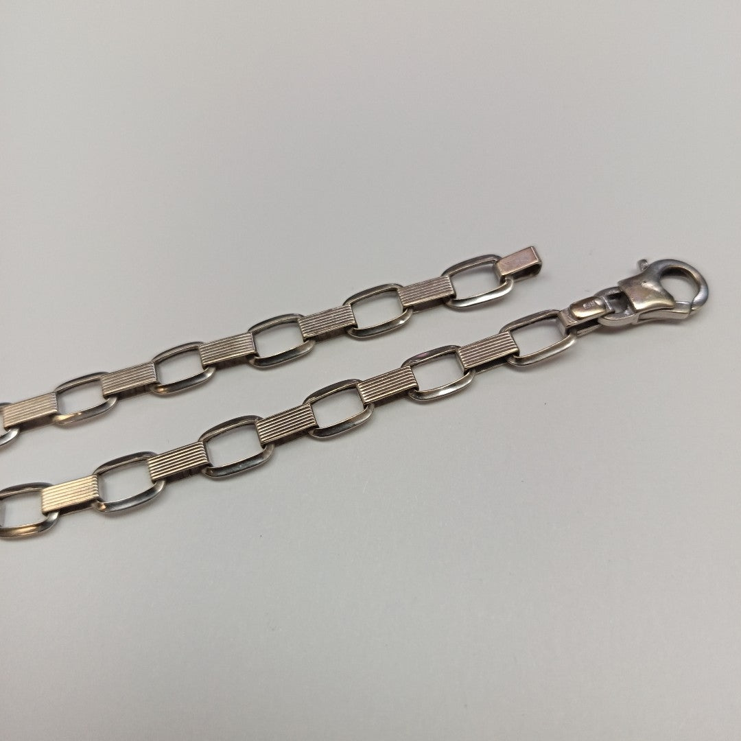 PULSERA ORO BLANCO 14 K 6,10 GRMS (SEMINUEVO)