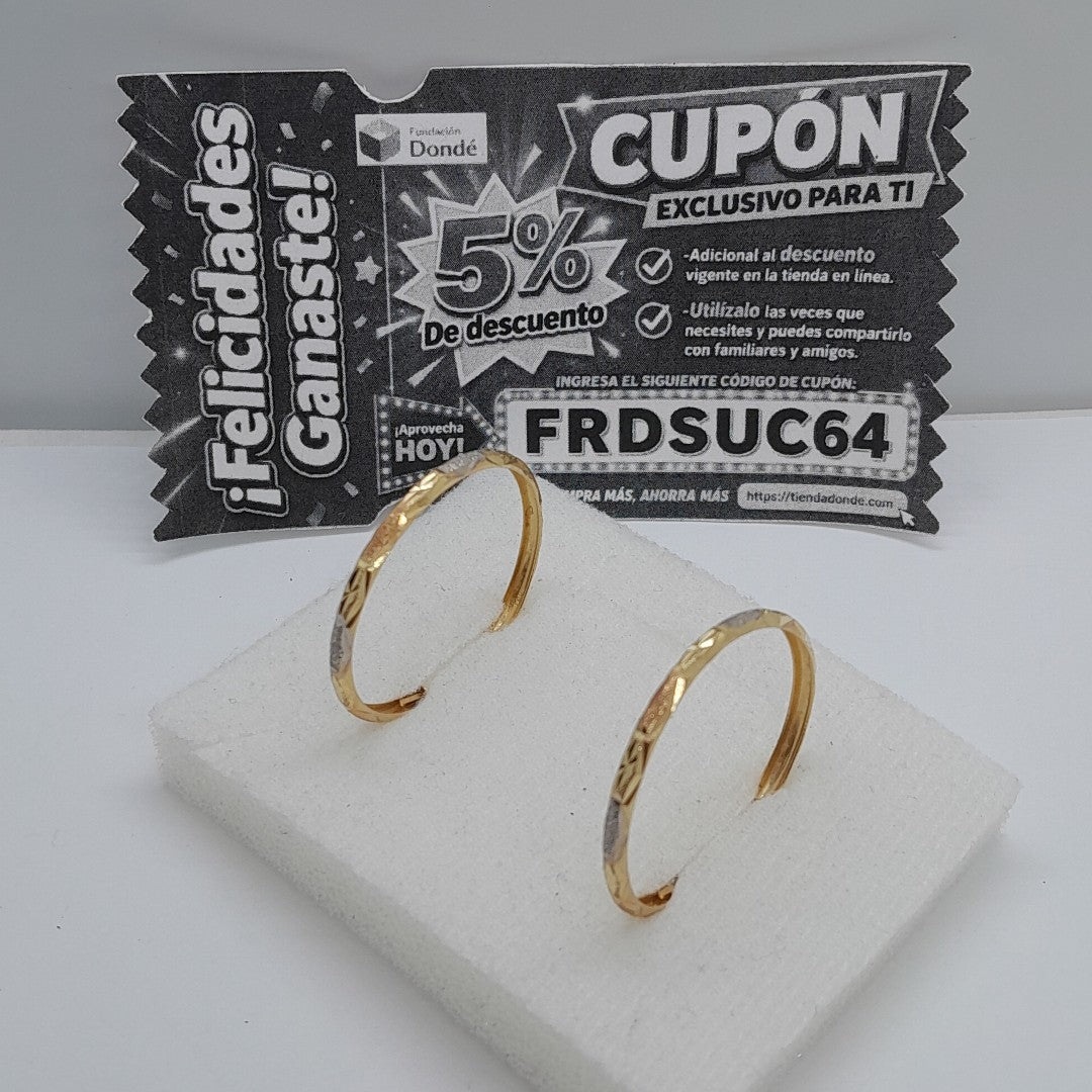 ARRACADAS PAR ORO 14 K 2,30 GRMS (SEMINUEVO)