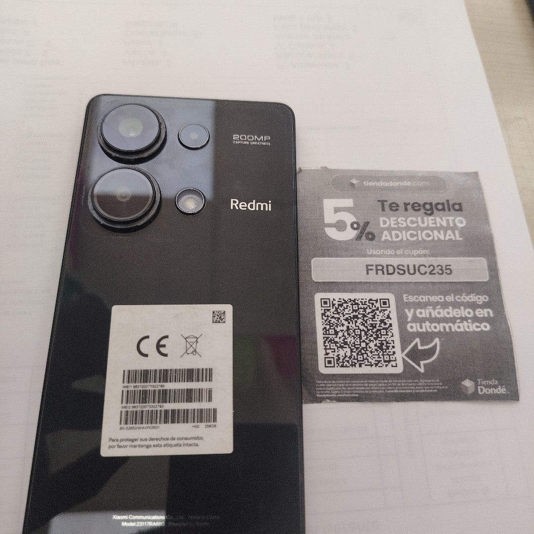 CELULAR XIAOMI REDMI NOTE 13 PRO 23117RA68G (2023) 256 GB 8 GB RAM (SEMINUEVO)