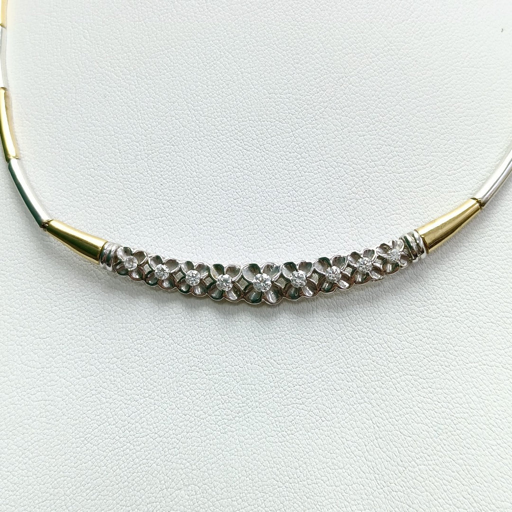 GARGANTILLA ORO,ORO BLANCO 14 K 16,70 GRMS (SEMINUEVO)