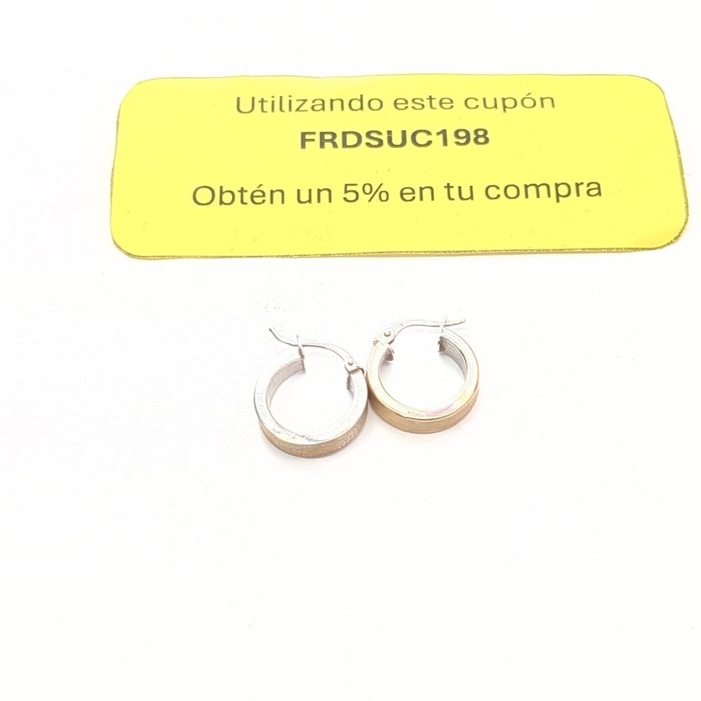 ARRACADAS PAR ORO COMBINADO 14 K 1.7 GRMS (SEMINUEVO)