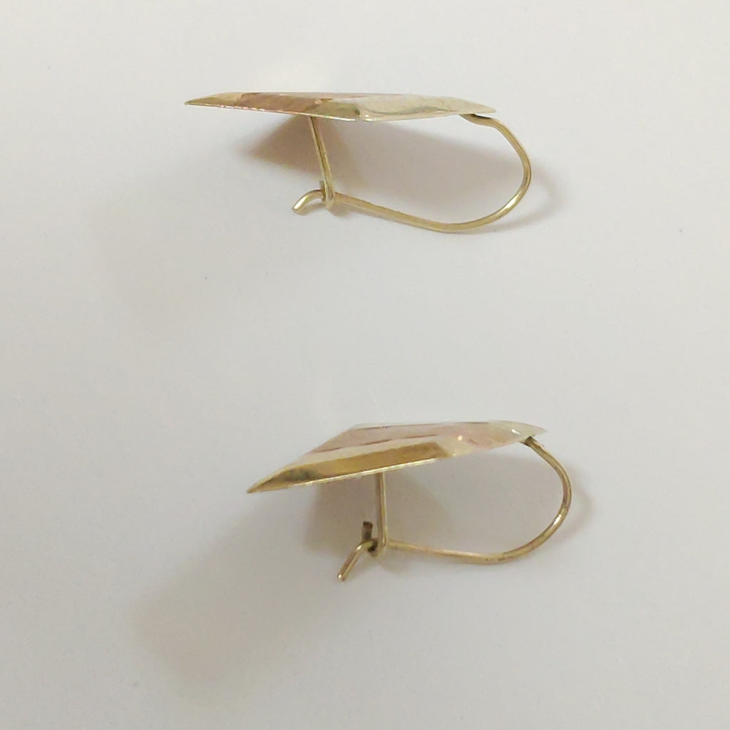 ARETES PAR ORO COMBINADO 10 K 0,80 GRMS (SEMINUEVO)