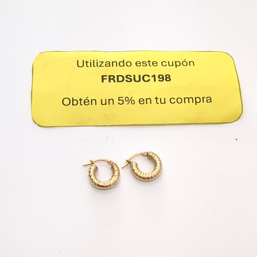 ARRACADAS PAR ORO 14 K 1.1 GRMS (SEMINUEVO)