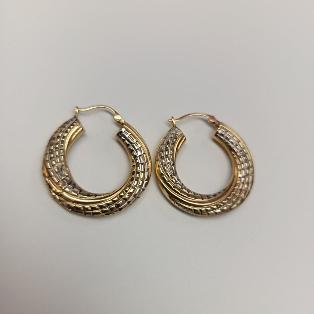 ARRACADAS PAR ORO,RODIADO 14 K 4,10 GRMS (SEMINUEVO)