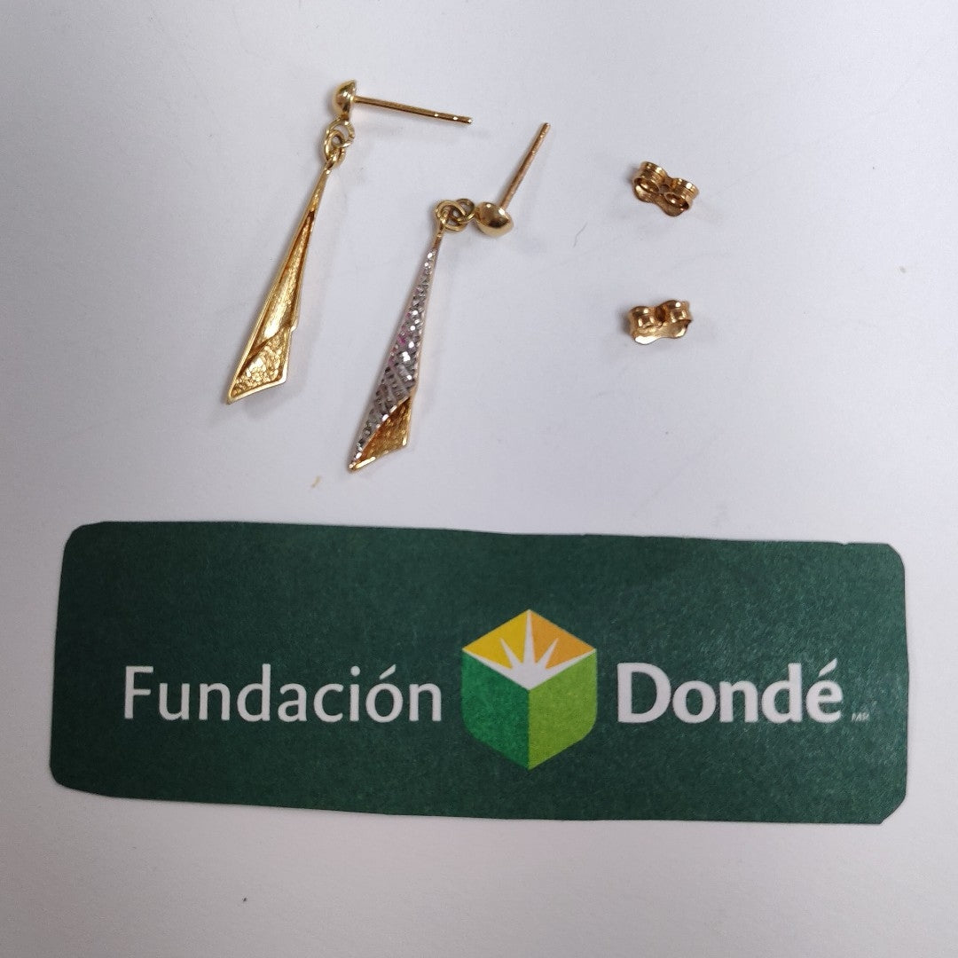 ARETES PAR ORO 14 K 1.8 GRMS (SEMINUEVO)