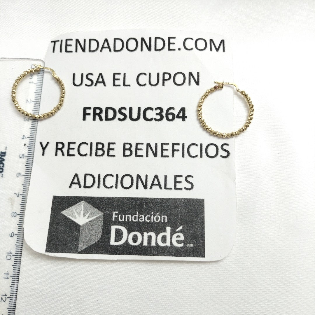 ARRACADAS PAR ORO 14 K 3.7 GRMS (SEMINUEVO)
