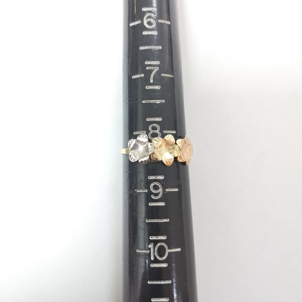 ANILLOS ANILLITO FIG FLORES 10K TALLA 8 1.3 GR (NUEVO)