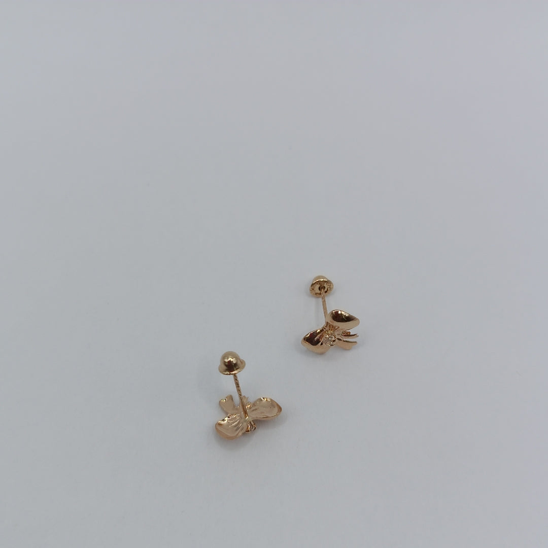 BROQUELES BROQUEL FIG MOÑO C CIRCONIA 14K 0.2441 GR (NUEVO)