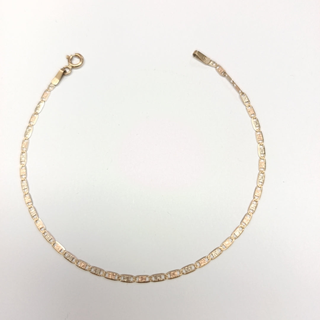 PULSERA ORO COMBINADO 14 K 1,10 GRMS (SEMINUEVO)