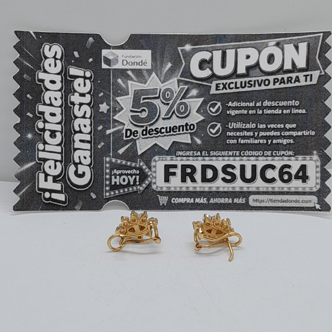 ARETES PAR ORO 14 K 4,40 GRMS (SEMINUEVO)