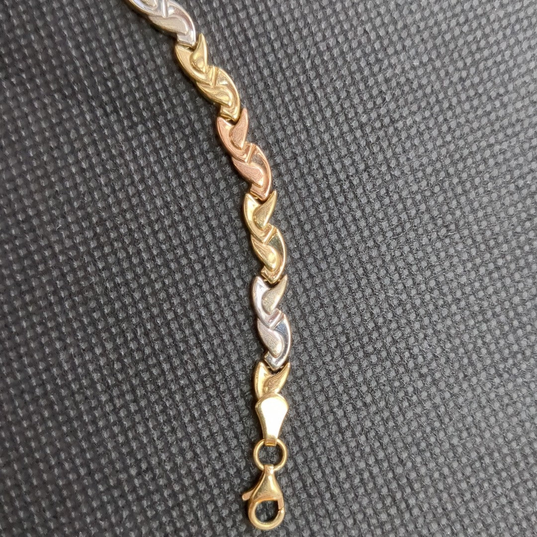 PULSERA ORO COMBINADO 10 K 3,80 GRMS (SEMINUEVO)