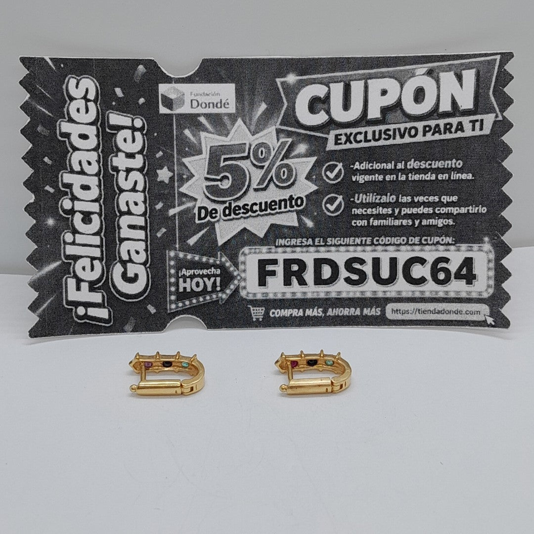 ARETES PAR ORO 14 K 3,20 GRMS (SEMINUEVO)