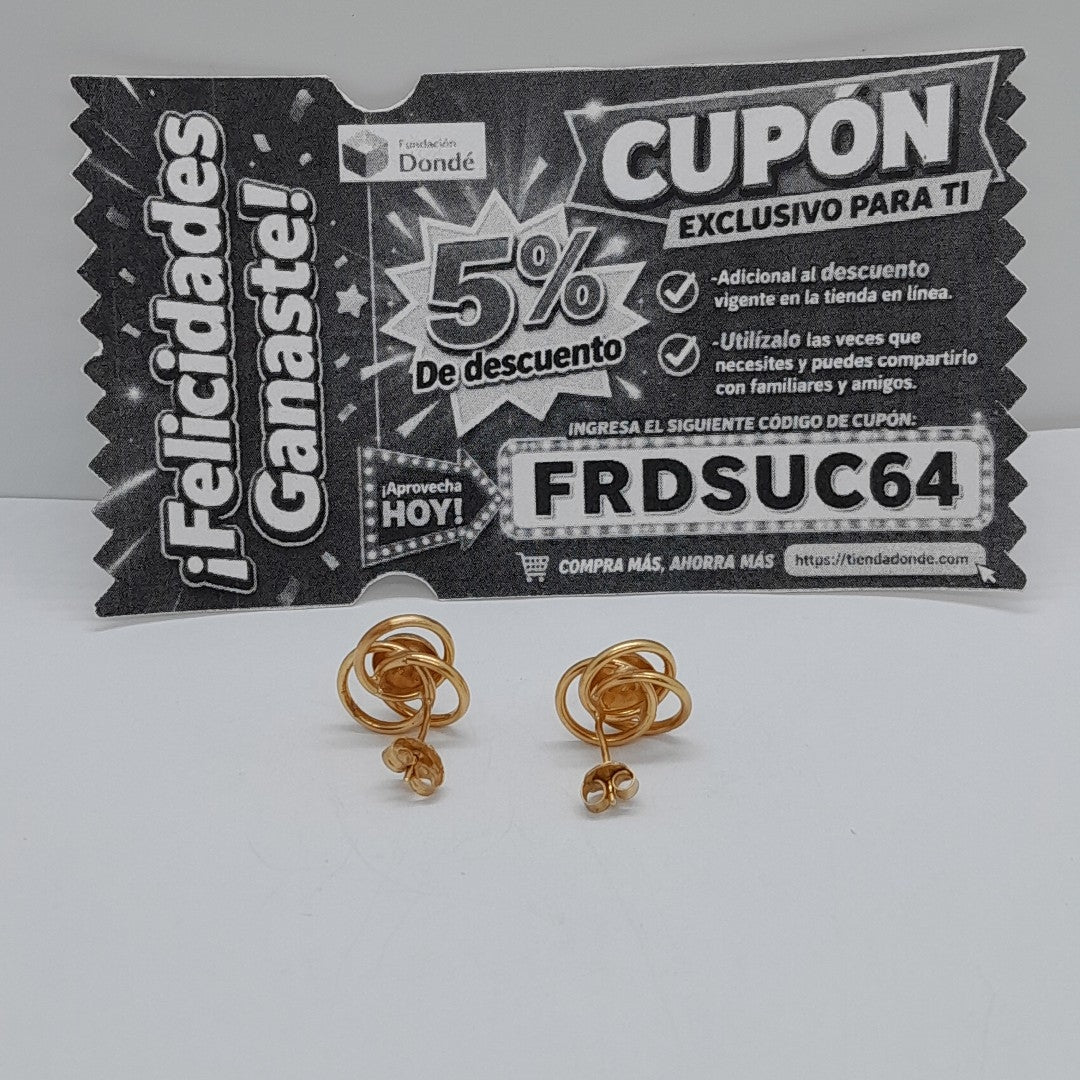 BROQUELES PAR ORO 14 K 1,70 GRMS (SEMINUEVO)