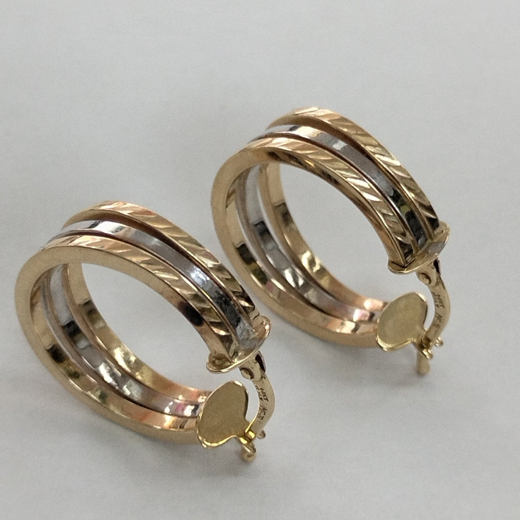 ARRACADAS PAR ORO COMBINADO 10 K 2,20 GRMS (SEMINUEVO)