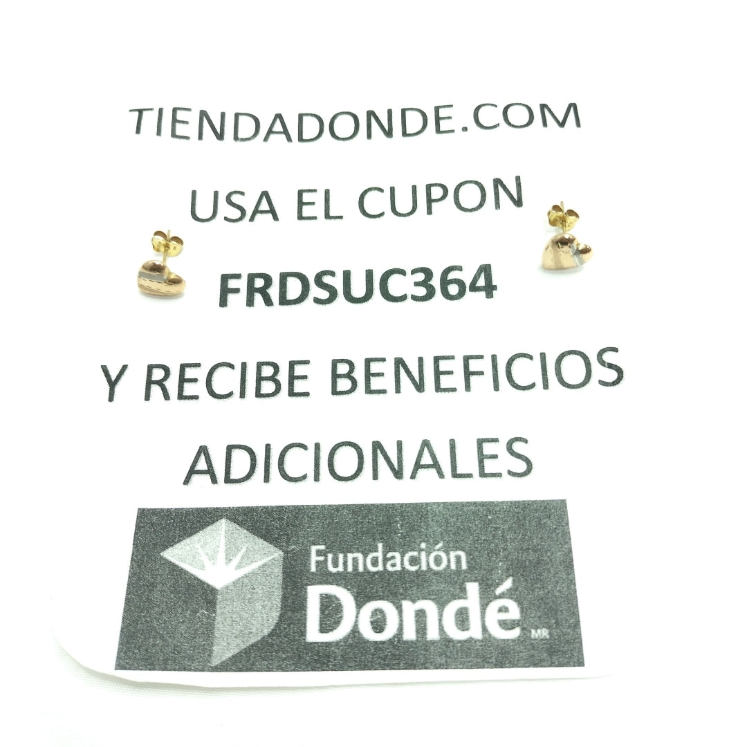 BROQUELES PAR ORO 14 K 1,10 GRMS (SEMINUEVO)