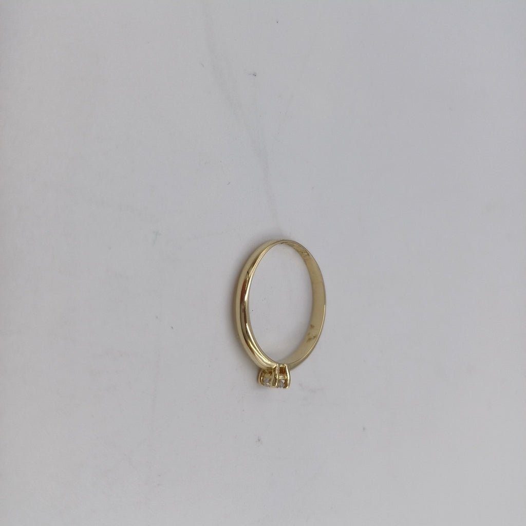 ANILLO SOLITARIO CON DIAMANTE CORTE BRILLANTE 0.16CTS LM SI2, 14K 1.8 G (NUEVO)