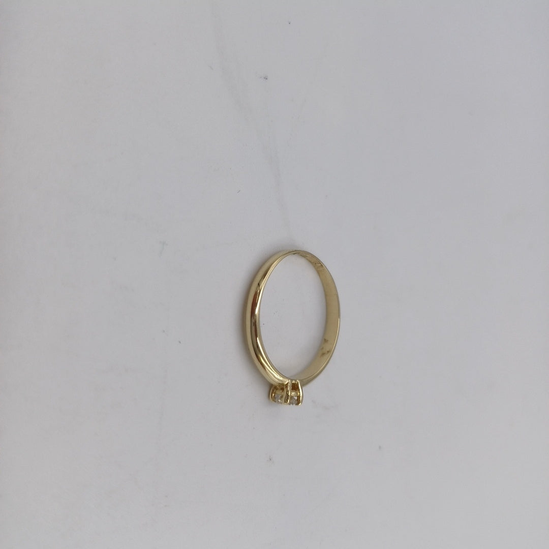 ANILLO SOLITARIO CON DIAMANTE CORTE BRILLANTE 0.16CTS LM SI2, 14K 1.8 G (NUEVO)
