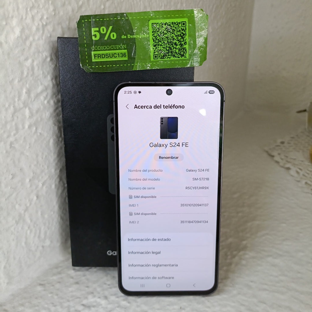 CELULAR SAMSUNG GALAXY S24 FE SM-S721B 128 GB 8 GB RAM (SEMINUEVO)