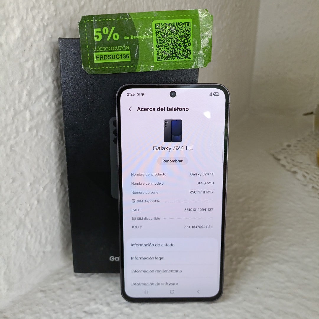 CELULAR SAMSUNG GALAXY S24 FE SM-S721B 128 GB 8 GB RAM (SEMINUEVO)