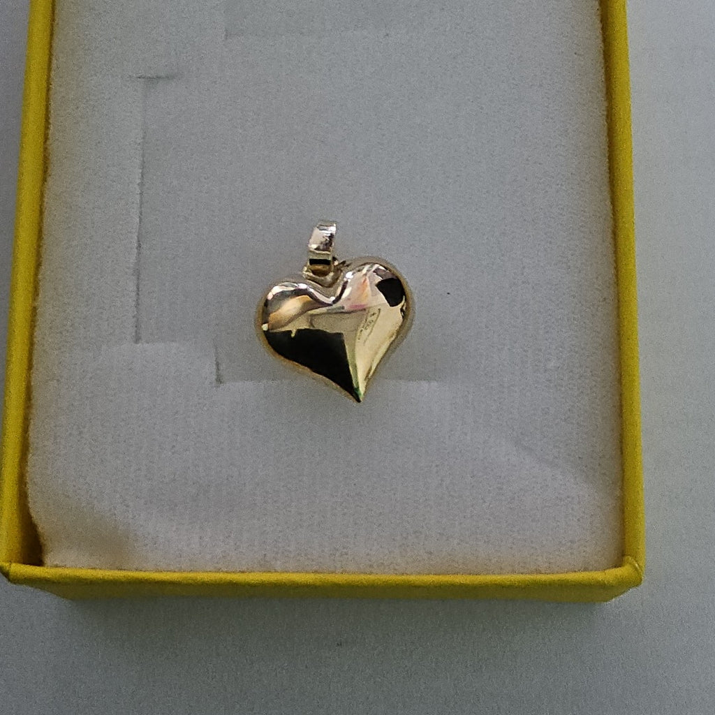 DIJE TEJIDO CORAZON LISO 14K 1 GR (NUEVO)