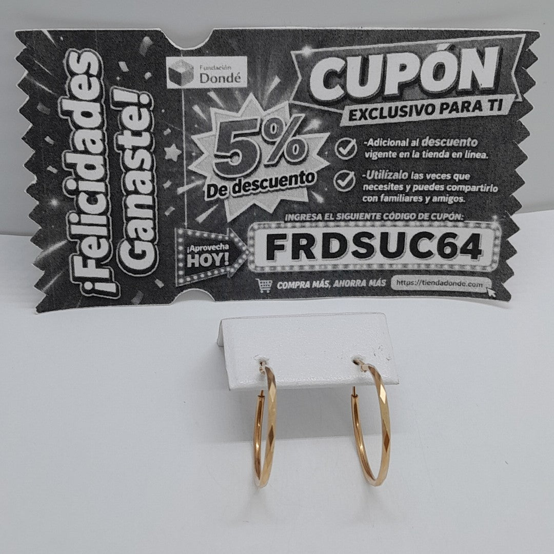 ARRACADAS PAR ORO 14 K 1,40 GRMS (SEMINUEVO)