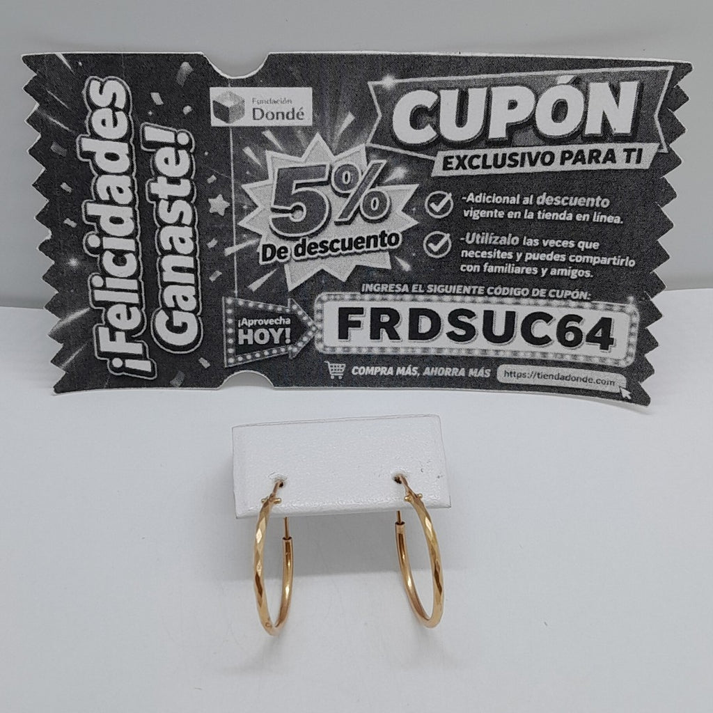 ARRACADAS PAR ORO 14 K 1,10 GRMS (SEMINUEVO)