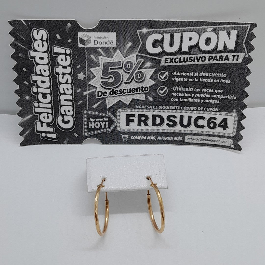 ARRACADAS PAR ORO 14 K 1,10 GRMS (SEMINUEVO)