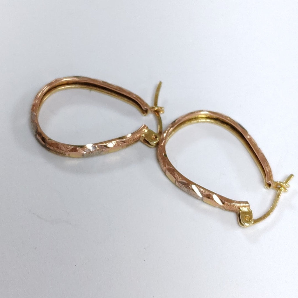 ARRACADAS PAR ORO COMBINADO 14 K 1.8 GRMS (SEMINUEVO)