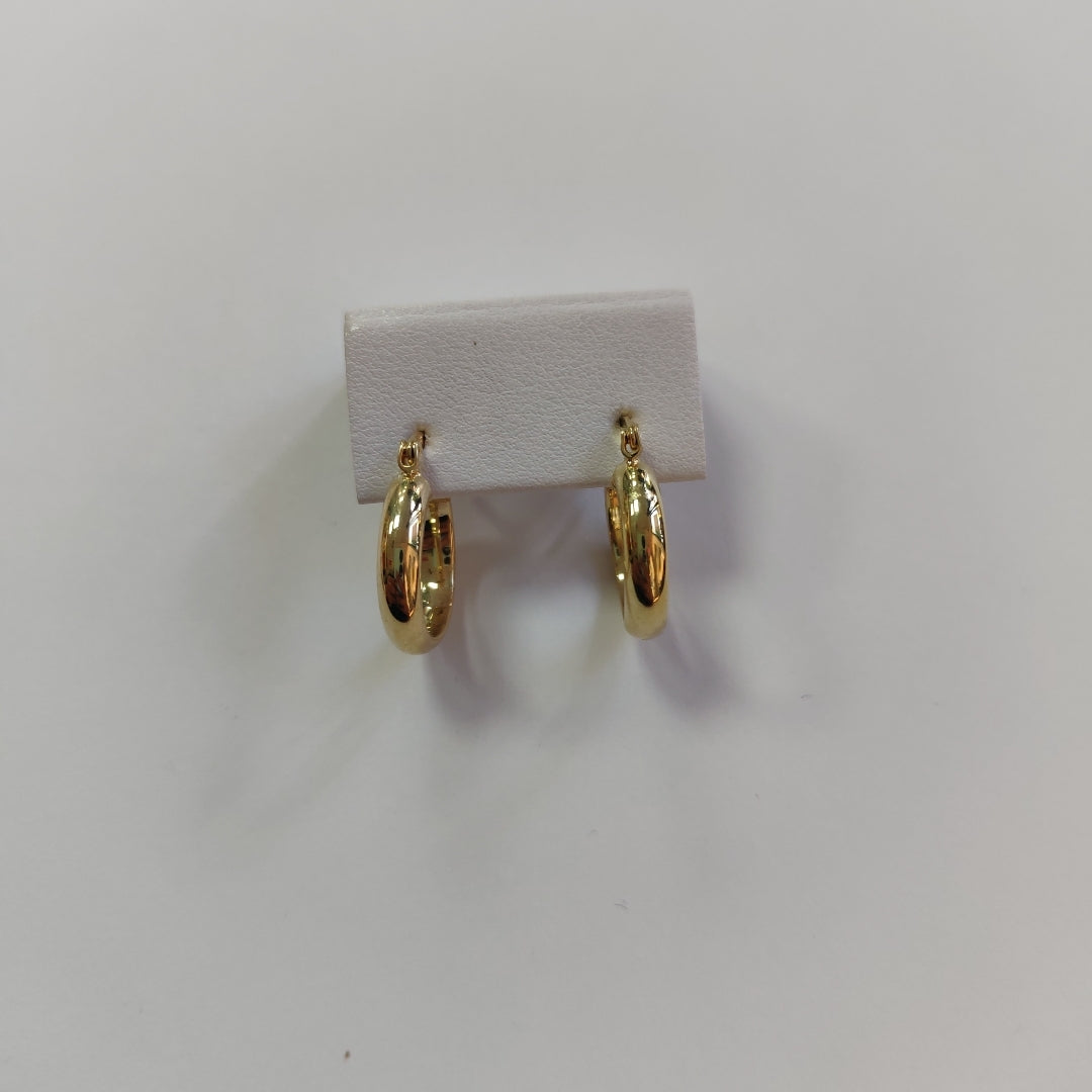 ARETES ARRACADA LISA 14K 1.6 GR (NUEVO)