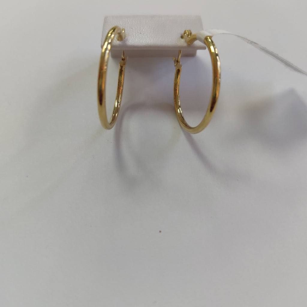 ARETES TEJIDO ARRACADAS LISAS 14K 1.5 GR (NUEVO)