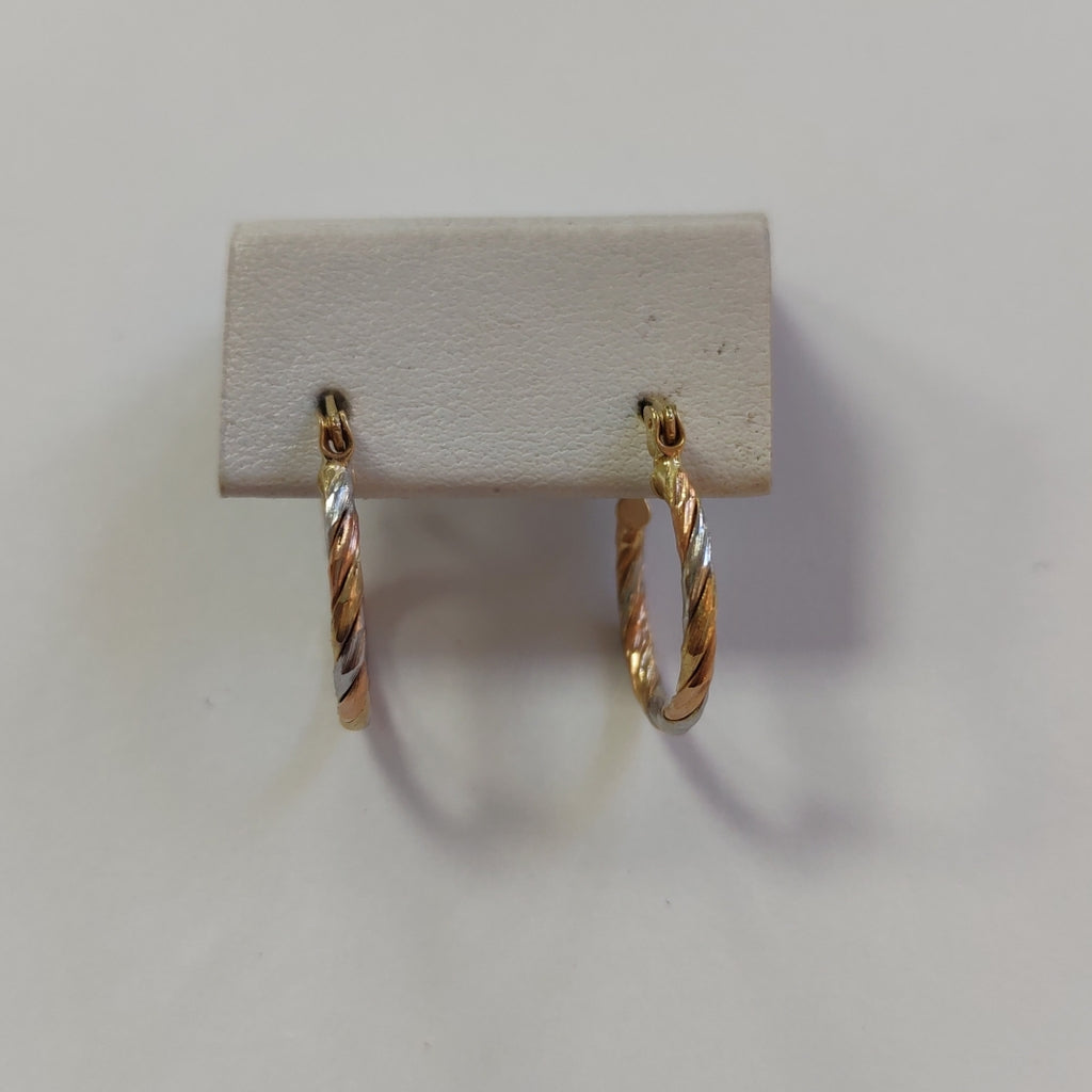 ARETES ARRACADAS COMBINADAS 14K 2.1 GR (NUEVO)