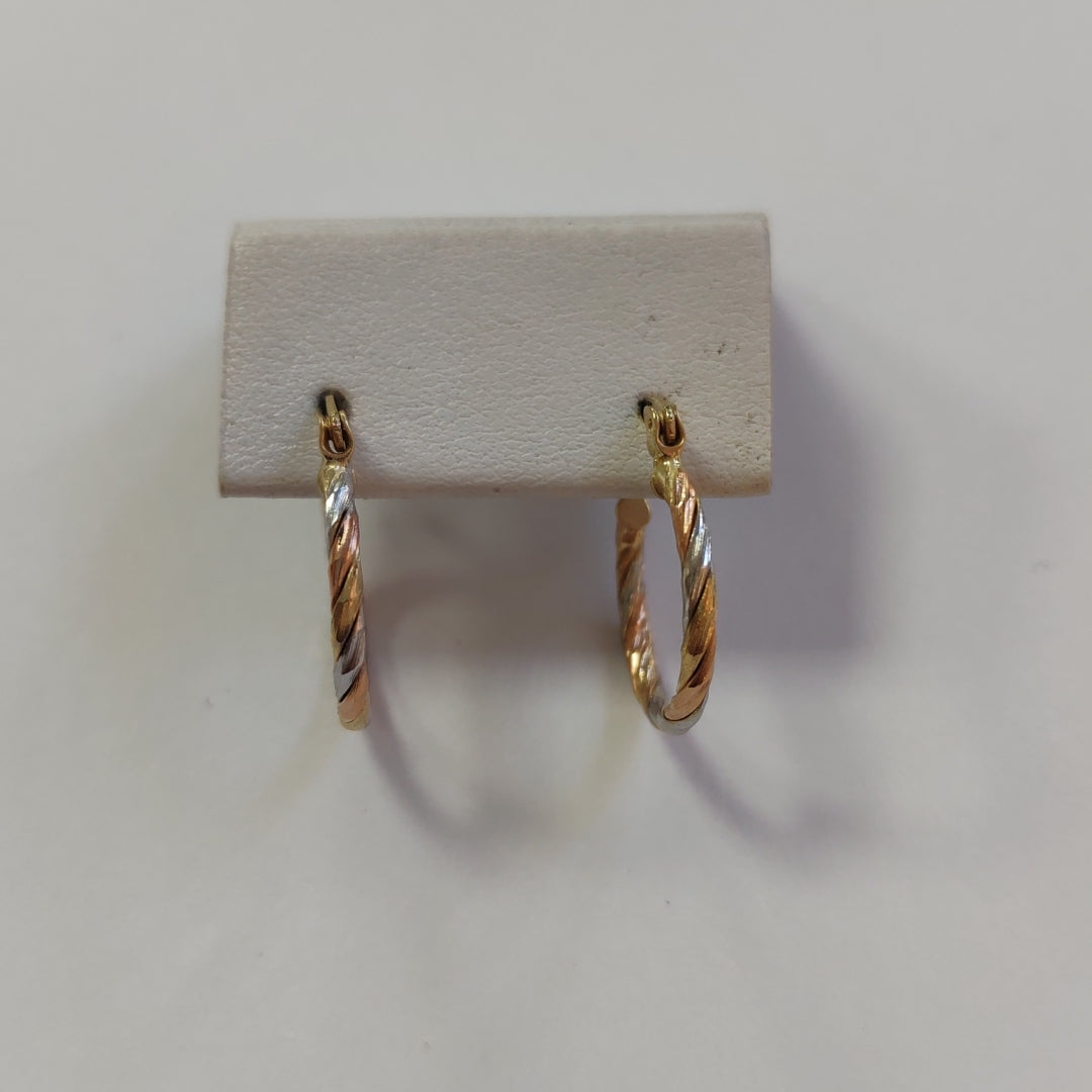 ARETES ARRACADAS COMBINADAS 14K 2.1 GR (NUEVO)