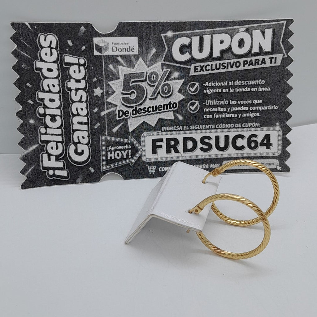 ARRACADAS PAR ORO 14 K 2,20 GRMS (SEMINUEVO)