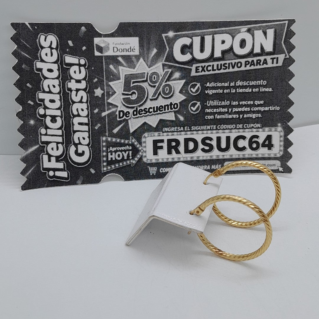 ARRACADAS PAR ORO 14 K 2,20 GRMS (SEMINUEVO)