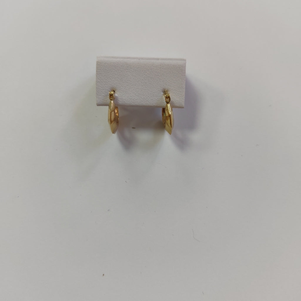 ARETES TEJIDO ARRACADA FACETADA 14K 1.3 GR (NUEVO)