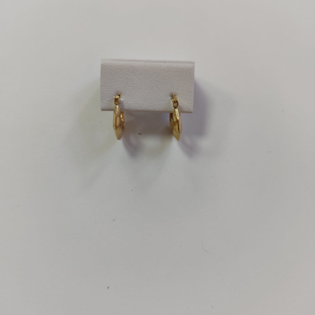 ARETES TEJIDO ARRACADA FACETADA 14K 1.3 GR (NUEVO)