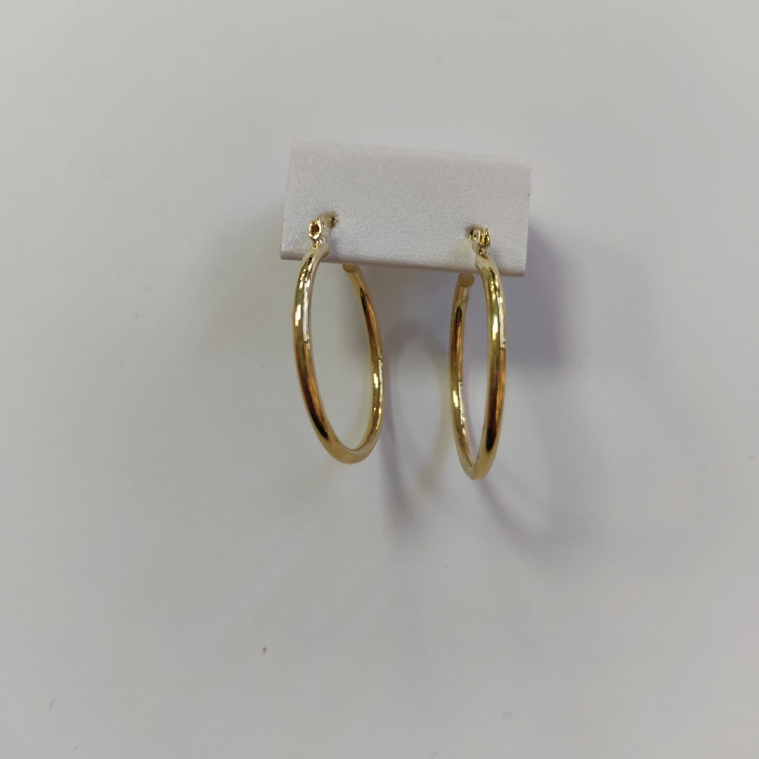 ARETES TEJIDO ARRACADAS LISAS 14K 1.5 GR (NUEVO)
