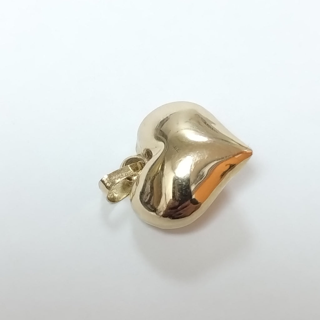 DIJE TEJIDO CORAZON LISO 14K 1 GR (NUEVO)