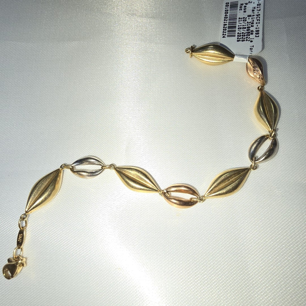 PULSERA ORO COMBINADO 14 K 5.1 GRMS (SEMINUEVO)