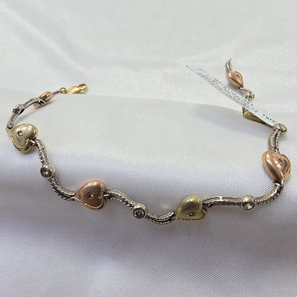 PULSERA ORO COMBINADO 14 K 8.3 GRMS (SEMINUEVO)