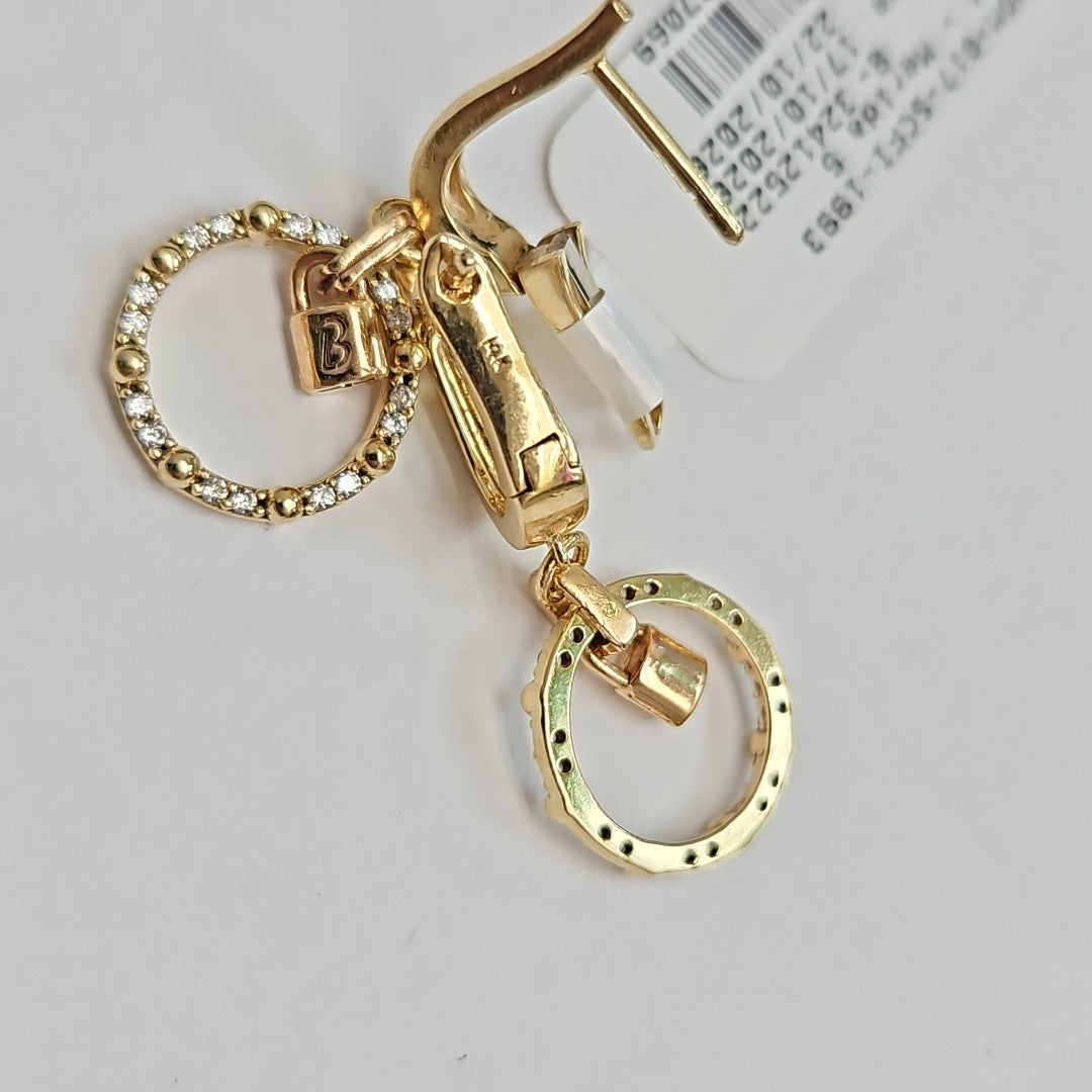 ARETES PAR ORO 14 K 4.7 GRMS (SEMINUEVO)