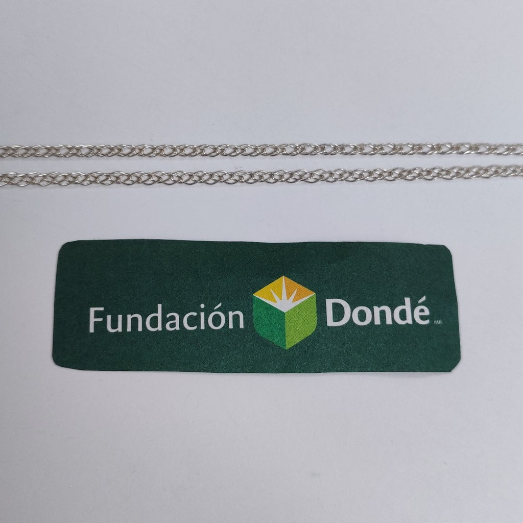 CADENA TEJIDO ESLABONES PLATA .925 55 CM 3.9 GR (NUEVO)