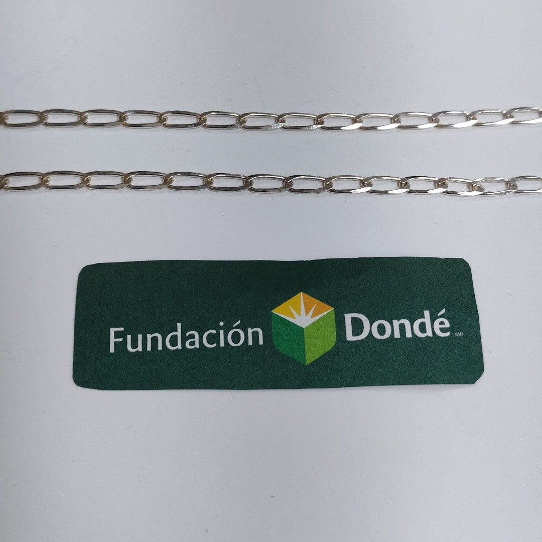 CADENA TEJIDO ESLABONES PLATA .925 55 CM 10.1 GR (NUEVO)