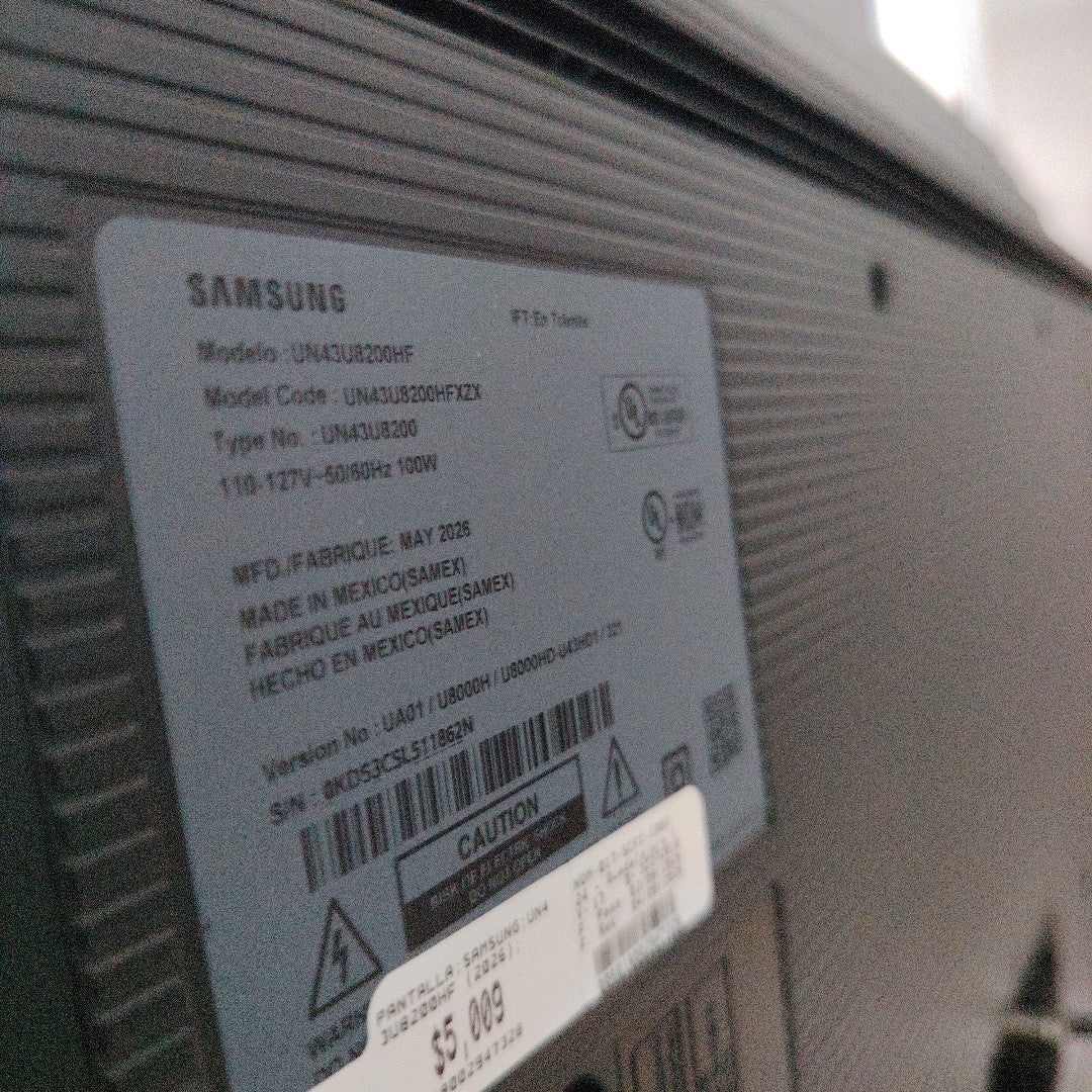 PANTALLA SAMSUNG UN43U8200HF (2026) 43" LED 4K (SEMINUEVO)