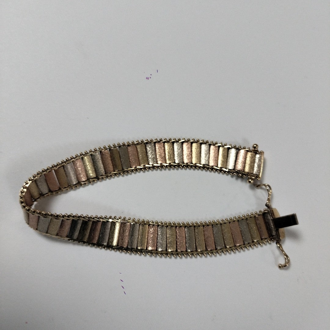 PULSERA ORO COMBINADO 10 K 16.1 GRMS (SEMINUEVO)